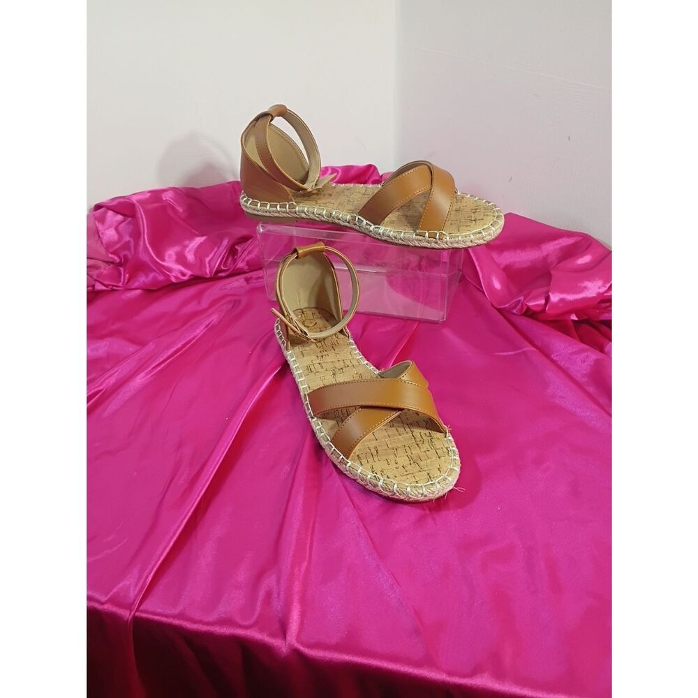 Journee Collection Womens SZ 10W Lyddia Sandal Cognac